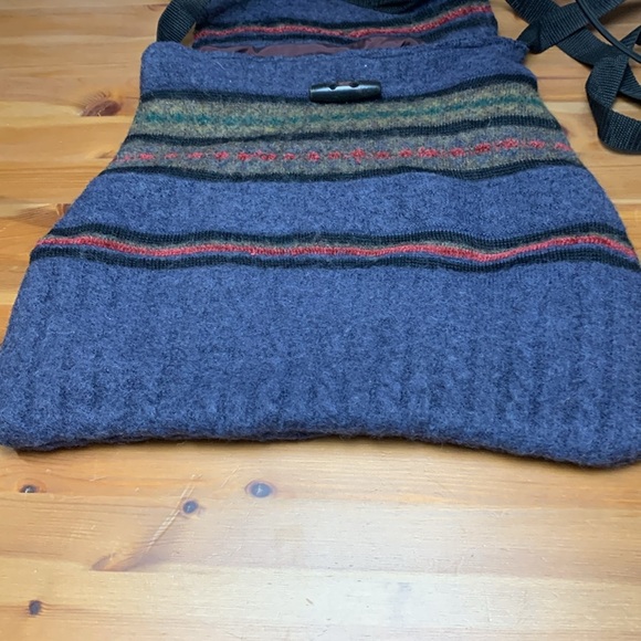 Bohemian Boiled Wool Crossbody Bag, Secure Closure, Lined, Roomy - Picture 7 of 11
